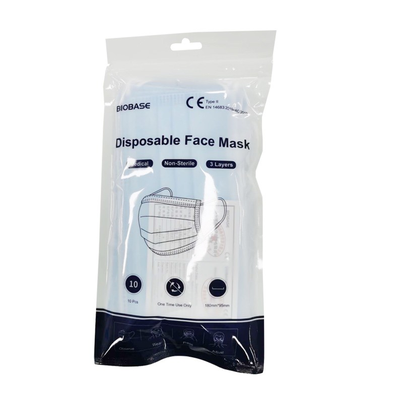 博科一次性使用醫(yī)用口罩，十萬級潔凈車間生產(chǎn)，英文包裝_防護口罩生產(chǎn)